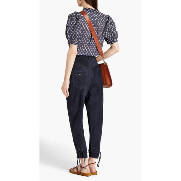 ISABEL MARANT Adeloisa Suede Tapered Pants Size 2 New with Tags - Picture 2 of 6